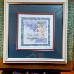 Angel and butterfly wall picture